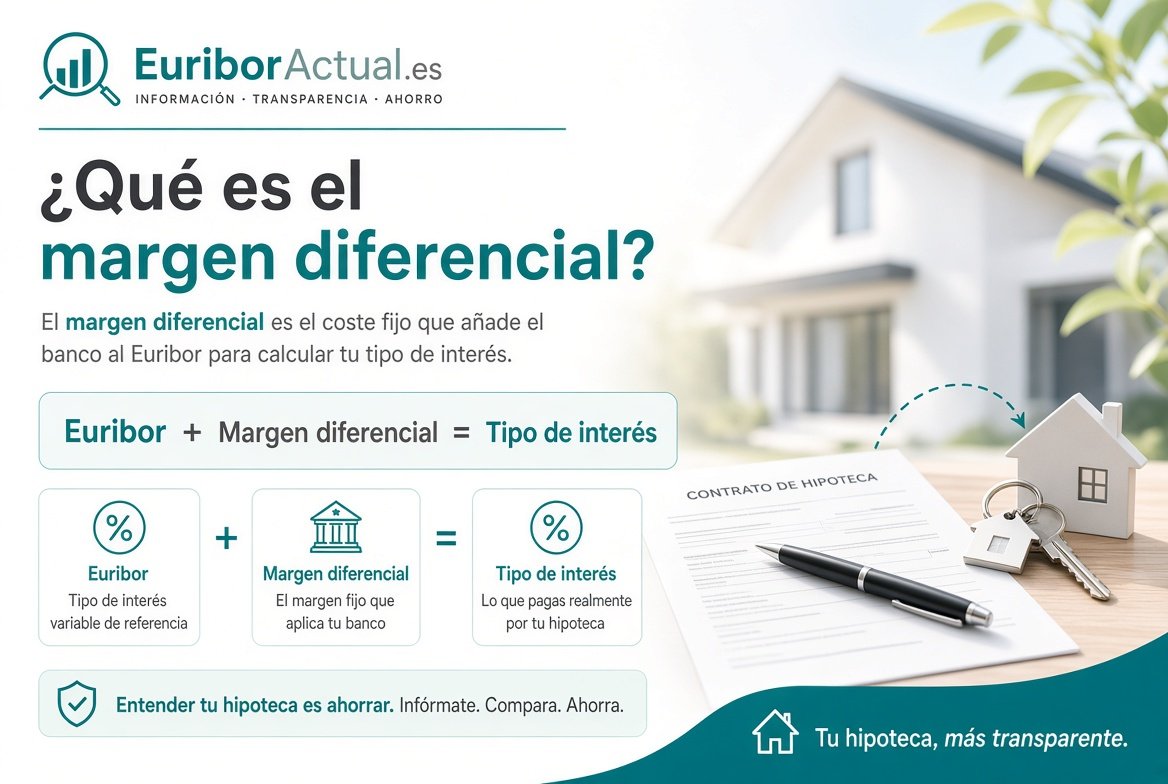Euríbor más diferencial igual a tipo de interés